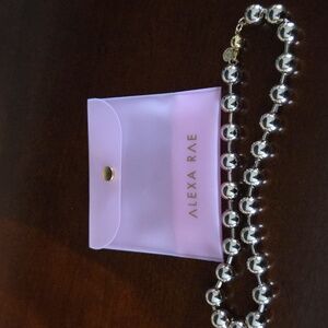 Alexa Ray Great Balls Of Fire Silver Linen Magnetic Necklace